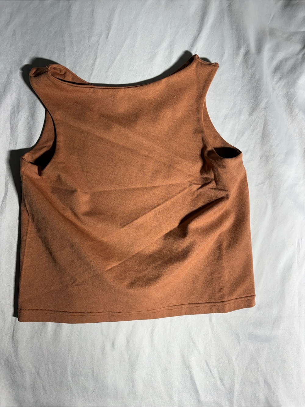Aura Rust-Colored Sleeveless Tank Top